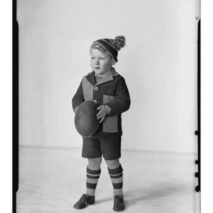 Image: Robinson Collection, Photograph of Len Campbell, Mascot of the Latrobe Football Club, 1937